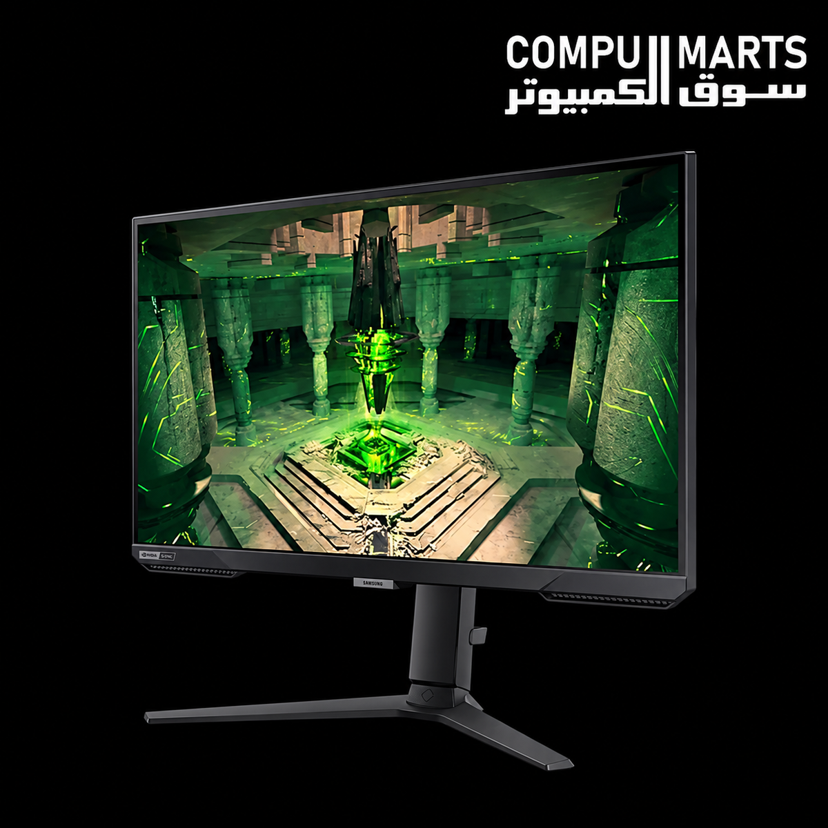 Samsung Odyssey G4 black gaming monitor front view