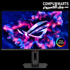 ASUS ROG Strix OLED XG27AQDMES 26.5-inch QD-OLED gaming monitor with 2560×1440 resolution and 240Hz refresh rate for high-performance gaming in Egypt