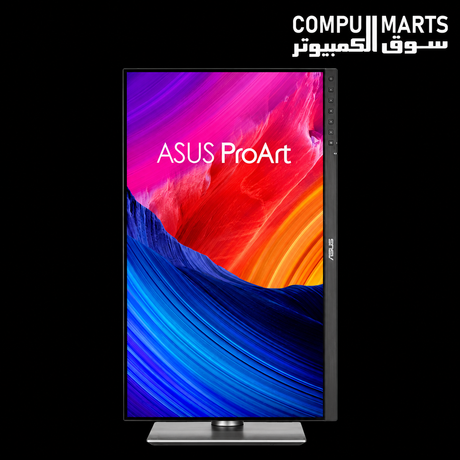 ASUS professional monitor equipped with DisplayPort 1.4, HDMI 2.1, four USB 3.2 Gen 1 hub ports, earphone jack and built in speakers for productivity focused setups