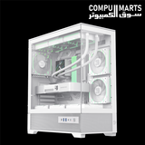 GameMax VISTA 2 AW white ATX gaming case with 270-degree panoramic tempered glass