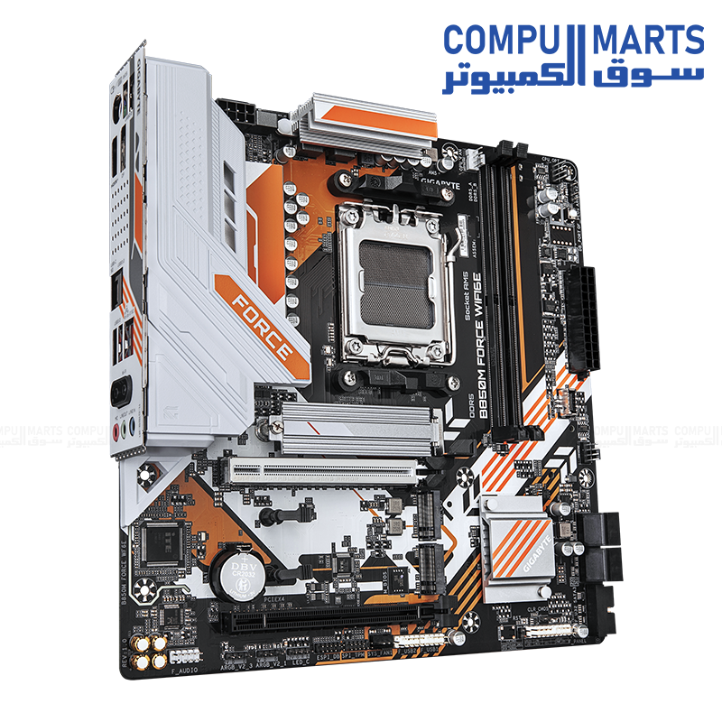 GIGABYTE B850M FORCE WIFI6E Micro ATX Motherboard for AMD AM5 with AMD B850 Chipset, DDR5 Support, Wi-Fi 6E, Bluetooth 5.3, PCIe 5.0, HDMI & DisplayPort