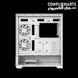 GameMax VISTA 2 AW white ATX gaming case with 270-degree panoramic tempered glass