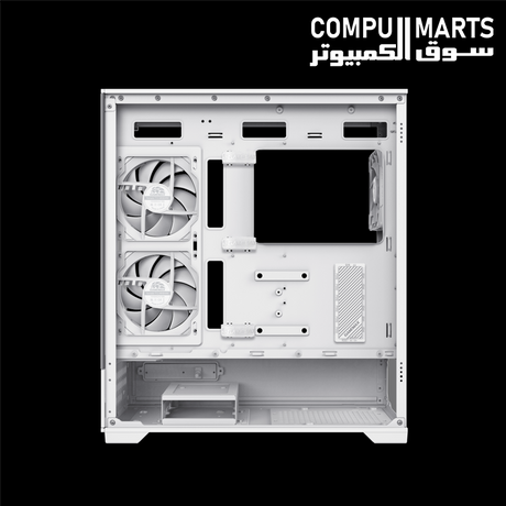 GameMax VISTA 2 AW white ATX gaming case with 270-degree panoramic tempered glass