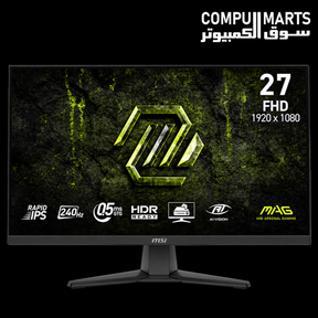 MSI 27 inch Gaming Monitor – Rapid IPS – 240Hz – 0.5ms – HDR – FHD – Black