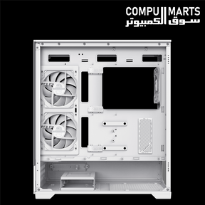 GameMax VISTA 2 AW white ATX gaming case with 270-degree panoramic tempered glass