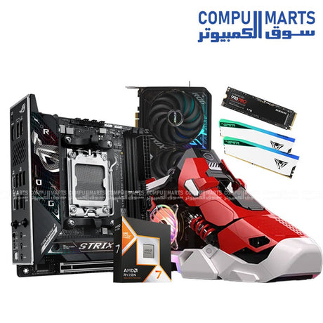 Ryzen 7 9800X3D RTX 5070 Ti gaming PC bundle with ROG STRIX components