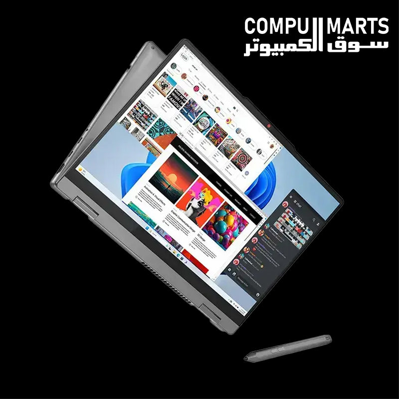 Lenovo IdeaPad 5 2-in-1 14IRH9 laptop in Luna Grey with Lenovo Digital Pen 2