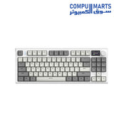 Buy keyboard Egypt online 86 Keys Keyboard supporting PC Mac Smartphone Tablet with rechargeable lithium battery and compact 86 keys layout