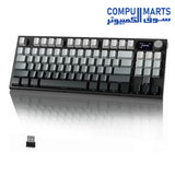 Compumarts 86 Keys Keyboard rechargeable lithium battery wireless bluetooth keyboard with multi platform support for PC Mac and mobile devices