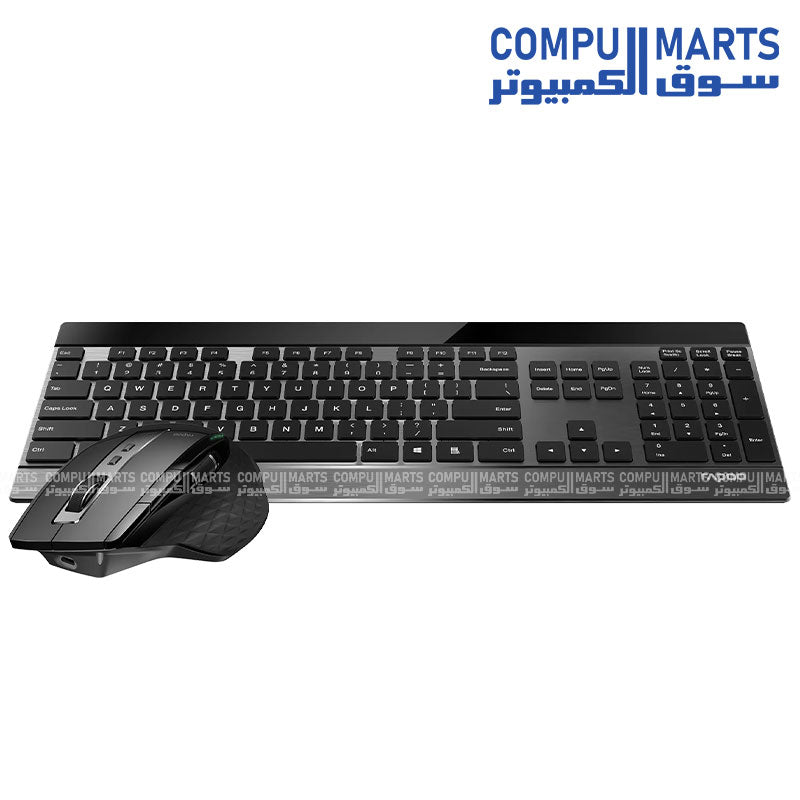 Rapoo 9900M wireless keyboard and mouse combo with aluminum alloy keyboard