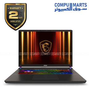 MSI Vector 17 HX AI A2XWX Gaming Laptop with Intel Core Ultra 9 275HX, RTX 5090, 32GB RAM, 1TB SSD, and 17-inch QHD+ 240Hz Display EGYPT