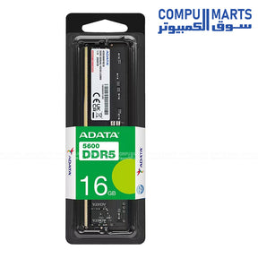 DDR5 5600MHz – RAM – ADATA – 16GB desktop UDIMM memory for PC upgrades