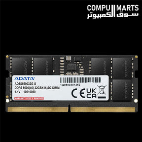 ADATA DDR5 32GB 5600MHz CSODIMM memory module