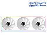 Xigmatek AERO DGT 360 liquid CPU cooler with Digital LED display, Four Side Infinity LED, 600-1500 RPM fan speed, and 42.74 CFM airflow