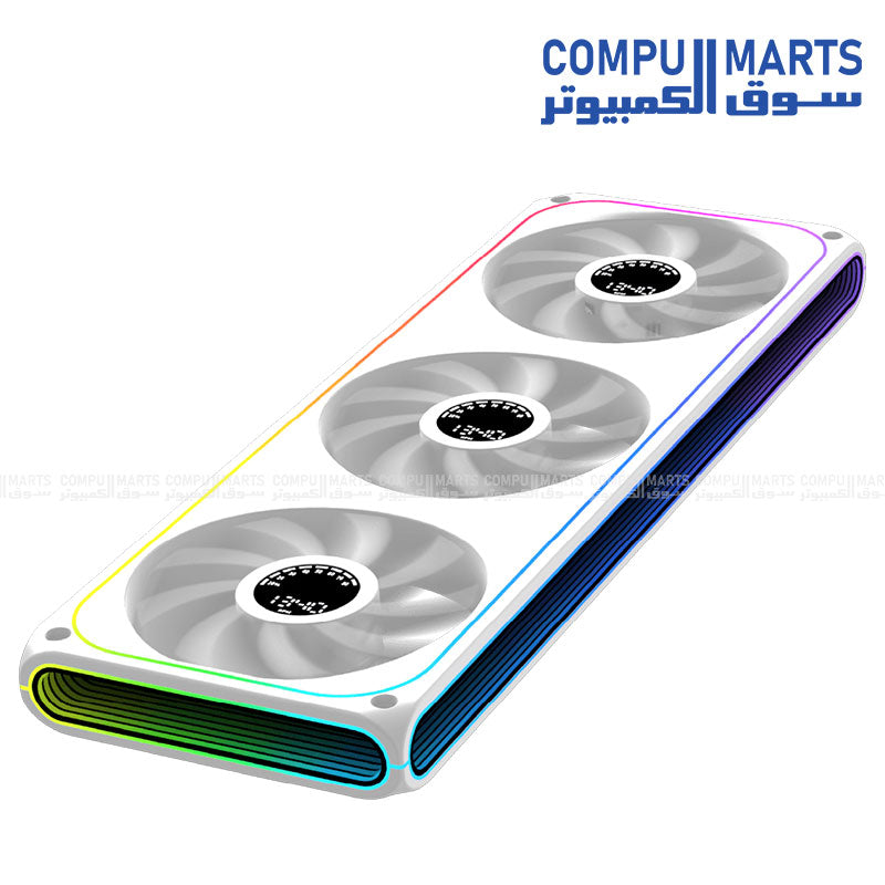 Xigmatek AERO DGT 360 cooling solution with 364(L) x 124(W) x 28.5(H) mm dimensions and standard fan blade configuration from Compumarts