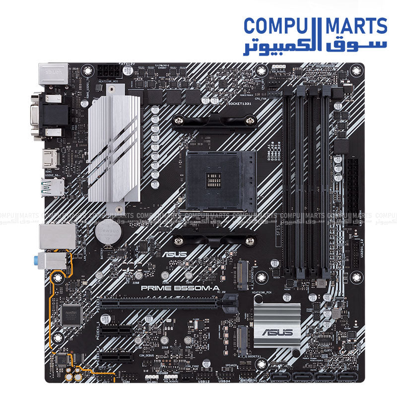 Featuring AMD B550 chipset with AMD AM4 socket support for Ryzen desktop processors, dual M.2 slots and SATA 6Gb/s connectivity
