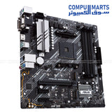 PRIME B550M-A motherboard with DDR4 memory support up to 128GB, dual channel architecture and PCIe expansion slots from Compumarts