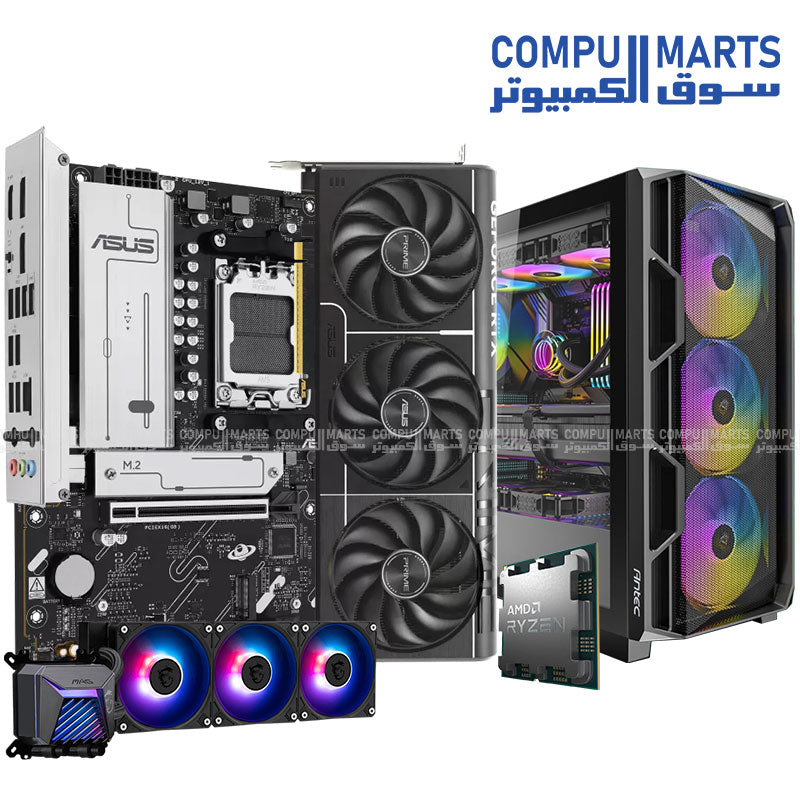 AMD FLEX PRO AMD Ryzen 7 7800X3D Gaming PC – 32GB DDR5, 1TB NVMe, 360mm Liquid Cooling