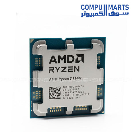 AMD Ryzen 5 9500F desktop processor with 6 cores, 12 threads, Zen 5 architecture, up to 5.0GHz and AM5 support