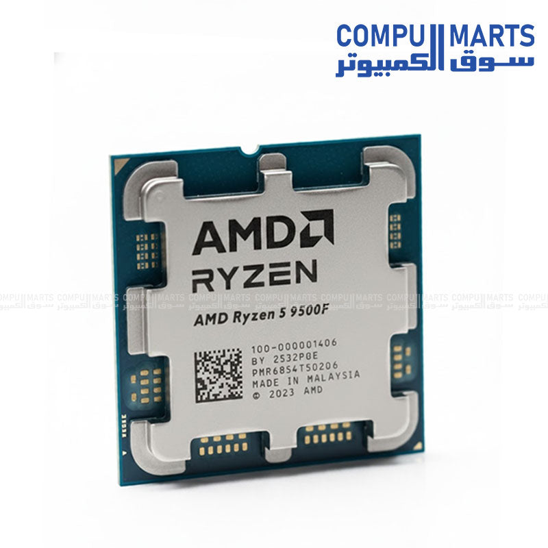 AMD Ryzen 5 9500F desktop processor with 6 cores, 12 threads, Zen 5 architecture, up to 5.0GHz and AM5 support