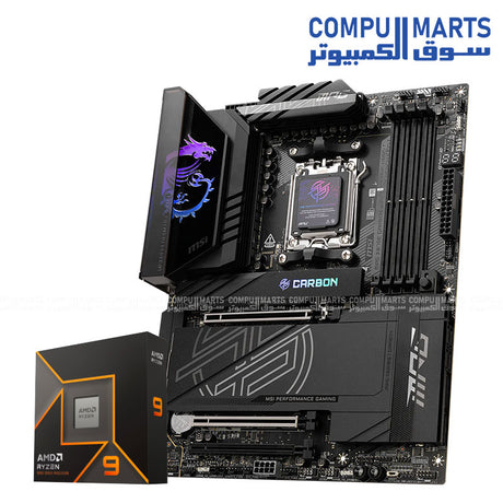 AMD Ryzen 9 9950X Processor + MSI MPG X870E Carbon WiFi Gaming Motherboard Bundle – AM5 Platform – DDR5 & PCIe 5.0 Support – Extreme Performance Gaming & Productivity Build – Egypt
