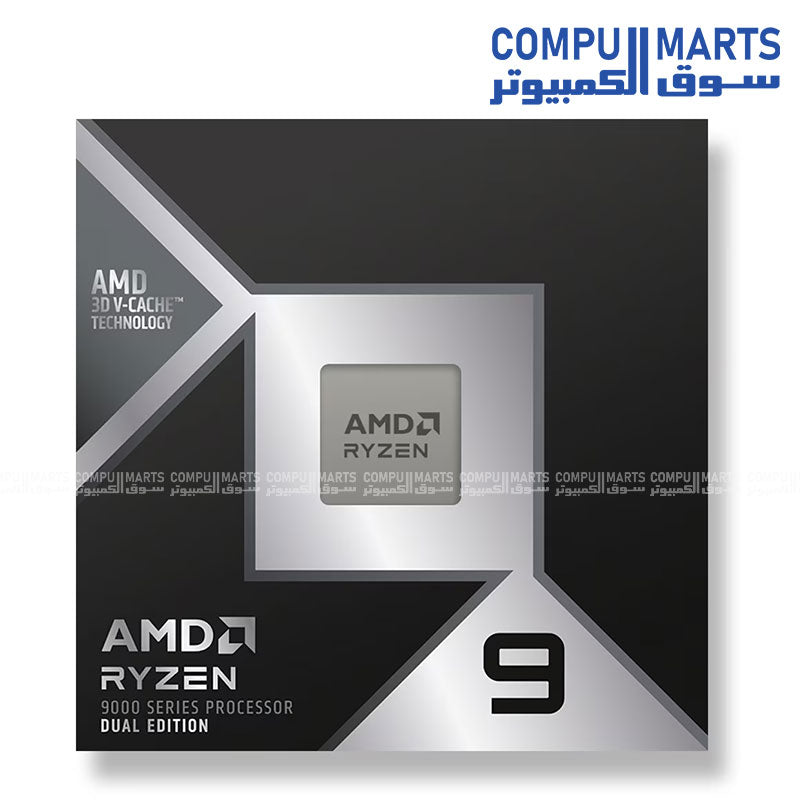 AMD Ryzen 9 9950X3D2 Desktop Processor, 16 Cores 32 Threads, Up to 5.6GHz, 192MB Cache, AM5, Zen 5, Unlocked