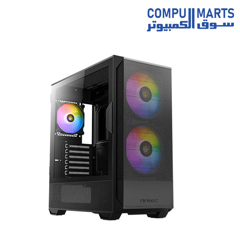 أن تك NX416L: علبة كمبيوتر للألعاب بتصميم أنيق وإضاءة RGB، مع مراوح قوية لتبريد مثالي
