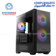 Antec NX416L mid-tower ATX gaming case with high-airflow mesh front panel, tempered glass side, 2 x 160mm ARGB fans and 1 x 120mm ARGB fan included, optimized cooling support