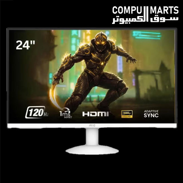 AOC 24B30H3/BW 23.8-inch FHD IPS White Monitor 120Hz