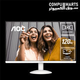 AOC 27-inch FHD IPS monitor with 120Hz native refresh rate and 1ms MPRT response time