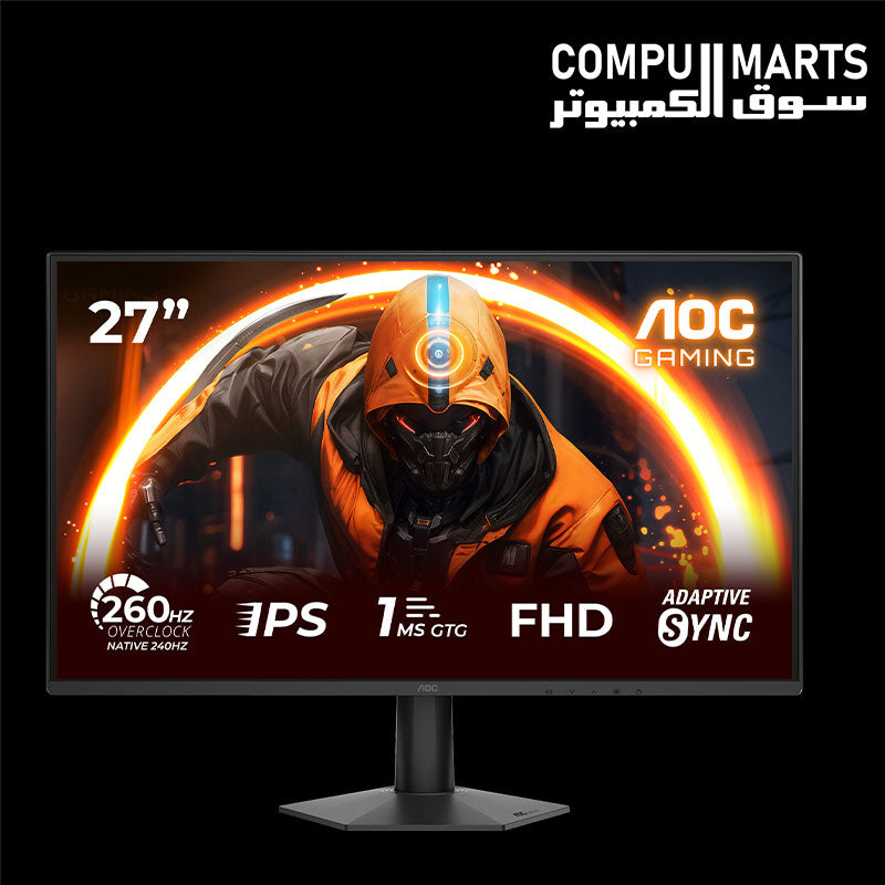 AOC 27G50Z 27-inch FHD Fast IPS gaming monitor with 260Hz OC refresh rate and HDR10 available at Compumarts