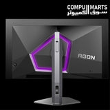 AOC AGON PRO AG276QZD 26.5-inch tournament gaming monitor with adjustable stand, dual HDMI 2.0 ports, dual DisplayPort 1.4 ports, and USB 3.2 Gen1 hub.