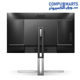 AOC Q27U3CV Monitor 27 Pulgadas QHD, 75Hz, IPS QD, 4 Ms GtG, Adaptive Sync., VESA HDR400, Altura Ajustable, Altavoces (2560x1440, 1x HDMI 1.4, 1x DP 1.4, USB-C), Negro
