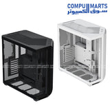 APNX V1 Mid-Tower PC Case – supports ATX, Micro-ATX, and Mini-ITX motherboards – sleek black or white design with tempered glass side panel and optimized airflow