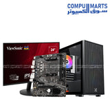 APU 3400G PC bundle with ViewSonic VA24E1-H monitor