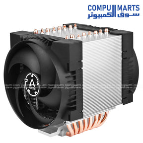 ARCTIC Freezer 4U-M Server CPU Cooler with dual 120mm PWM fans, 8 copper heatpipes, aluminum fins, and wide Intel & AMD server socket compatibility