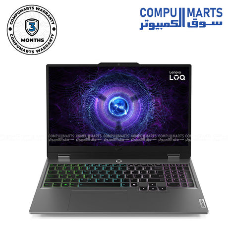Lenovo LOQ 15IRX9 83DV0102AX RTX 4060 8GB Core i7-14700HX 16GB DDR5 1TB NVMe 144Hz 15.6 FHD IPS Luna Grey gaming laptop Egypt