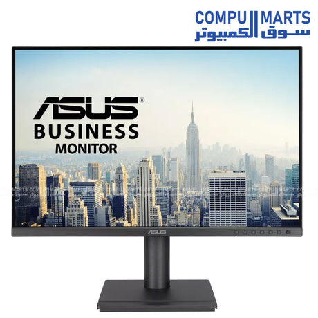 ASUS BE248QF business monitor with 24.1-inch WUXGA IPS display 100Hz refresh rate and ergonomic frameless design for office setups in Egypt