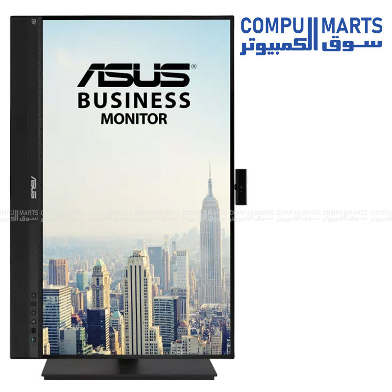 ASUS Zoom Certified office monitor with ergonomic stand and AI noise canceling microphone