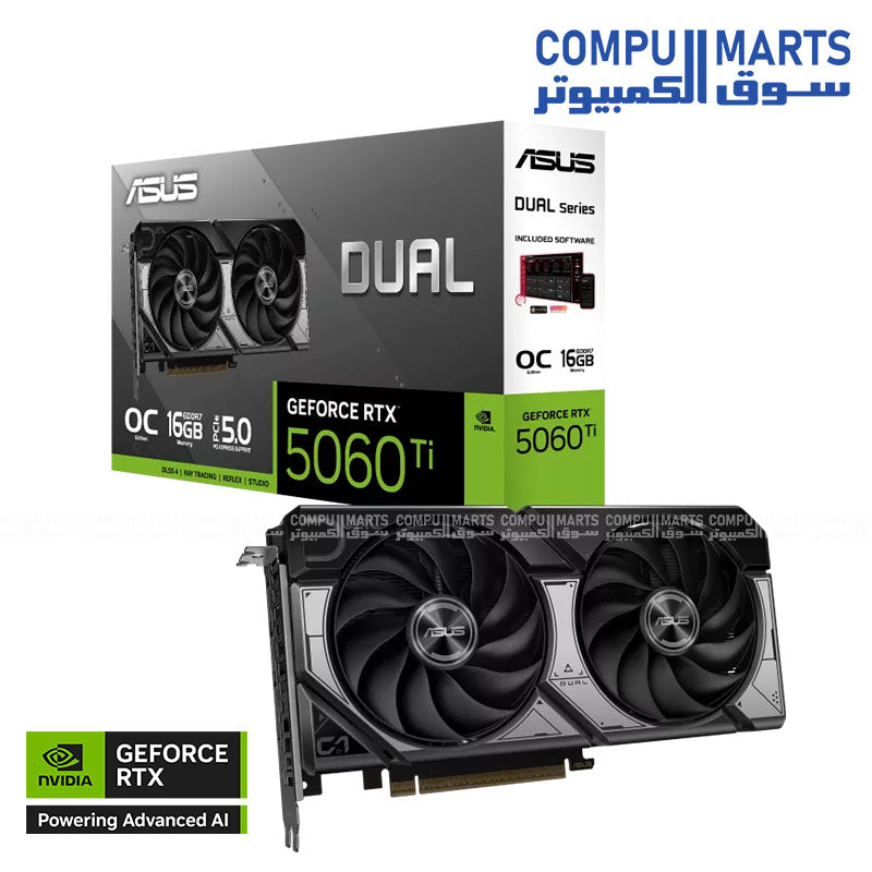 GRAPHIC CARD ASUS DUAL RTX 5060 TI 16GB