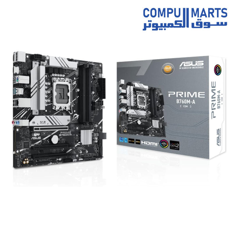 ASUS INTEL PRIME B760M-A-CSM LGA1700 Motherboard – Compumarts Egypt