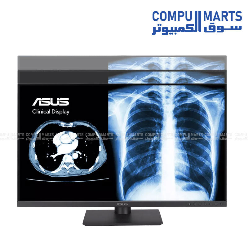 ASUS MH2741A medical display monitor featuring DICOM auto modes, ASUS hardware calibration, ambient light sensor, and antibacterial treatment available from Compumarts