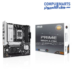 ASUS PRIME B850M-A-CSM – Micro-ATX Motherboard – ASUS – AM5 DDR5 PCIe 5.0 2.5G LAN