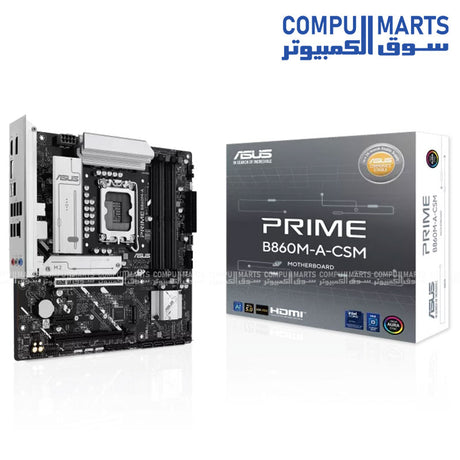 ASUS PRIME B860M-A-CSM Motherboard – Intel LGA1851 – DDR5 – Micro-ATX – Egypt