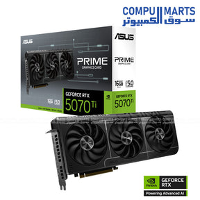 ASUS PRIME GeForce RTX 5070 Ti 16GB GDDR7 Graphics Card – PCIe 5.0, HDMI 2.1b, DisplayPort 2.1b, SFF Ready – Egypt
