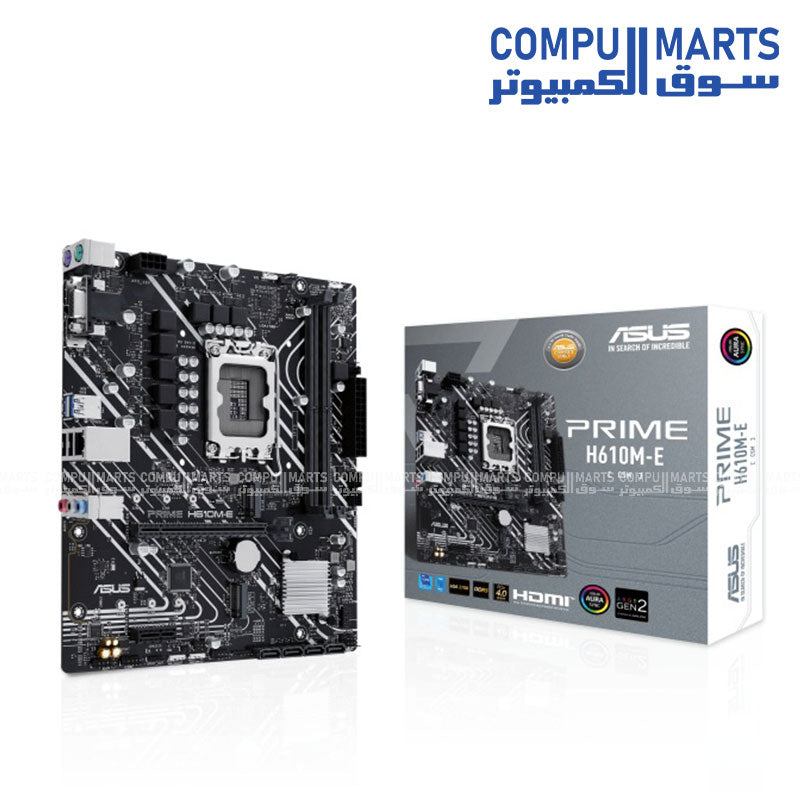 ASUS -PRIME -H610M-E-CSM -micro-ATX -motherboard – LGA- 1700, DDR5, PCIe 4.0, Dual -M.2 slots, Display-Port/HDMI/VGA – Egypt