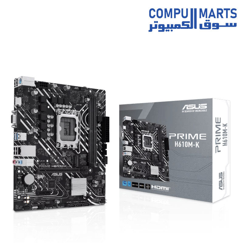ASUS PRIME H610M-K Intel (LGA 1700) micro-ATX motherboard, DDR5