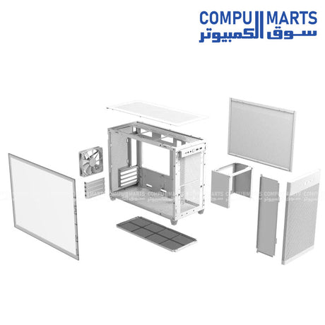 ASUS Prime AP201 Tempered Glass – Small Tower MicroATX PC Case – High Airflow – USB-C – 360mm Radiator Support