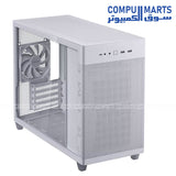 ASUS Prime AP201 Tempered Glass – Small Tower MicroATX PC Case – High Airflow – USB-C – 360mm Radiator Support