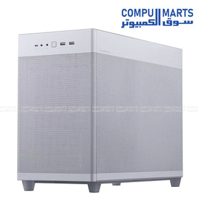 ASUS Prime AP201 Tempered Glass – Small Tower MicroATX PC Case – High Airflow – USB-C – 360mm Radiator Support
